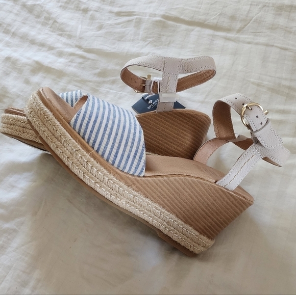 Sperry Top-Sider Fairwater Striped Wedge Sandal size 10 women New In Box - Picture 5 of 6